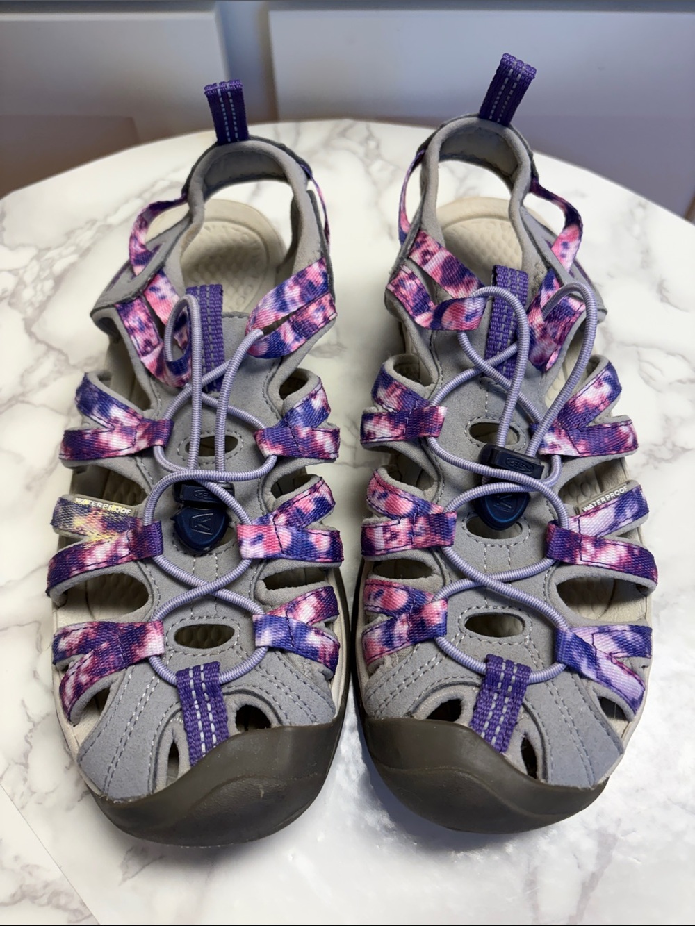Women’s Gray and Purple Outdoor waterproof Sandals size 8.5